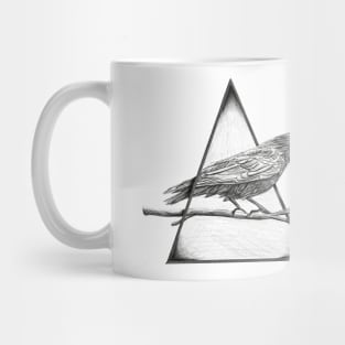 Pointillism Raven Mug